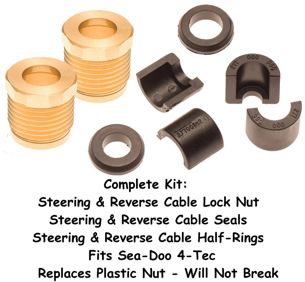 Steering Reverse Cable Lock Nut Seal & Half Ring Kit for Sea-Doo 4Tec (2002–2010)