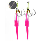 Stainless Steel Jig Hook with Silicone Skirt for Marine Use