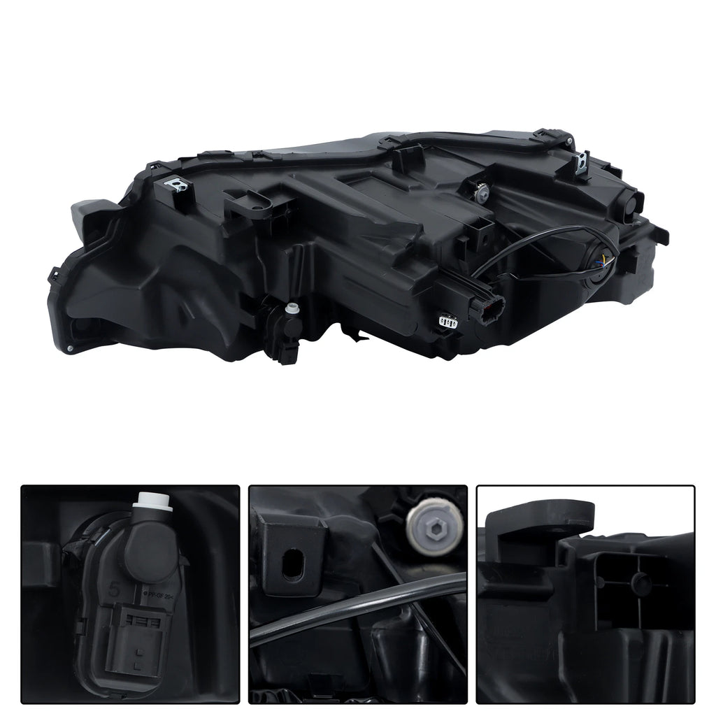 Full LED Headlight for Nissan Rogue S (2021–2023) Black Trim Right Side