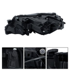 Full LED Headlight for Nissan Rogue S (2021–2023) Black Trim Right Side