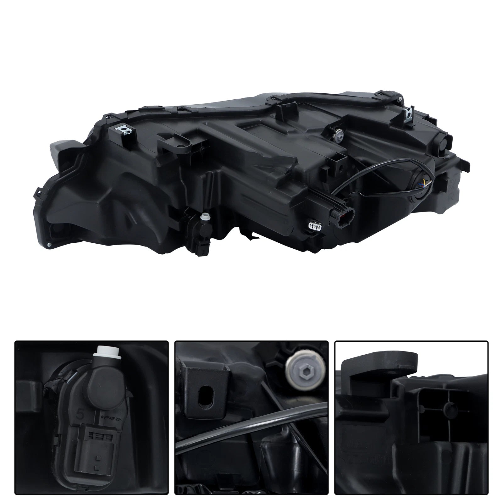 Full LED Headlight for Nissan Rogue S (2021–2023) Black Trim Right Side