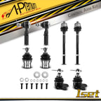 8x Front Inner Outer Tie Rod Ball Joint for Dodge Durango (1998–1999)