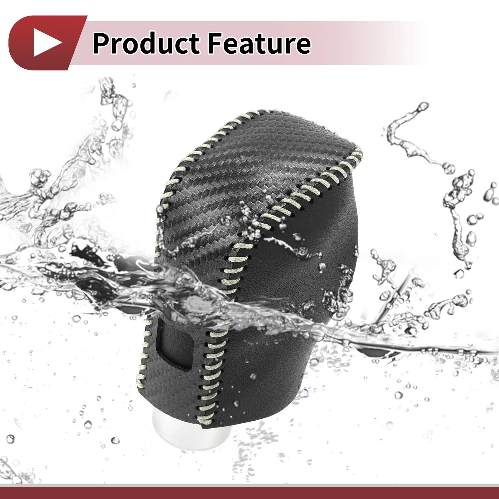 Gear Shift Knob Cover for Nissan Altima (2019–2024) Black Carbon Fiber