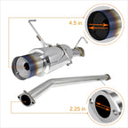 4.5" Burnt Tip Muffler Catback Exhaust Pipe for Nissan 240SX S14 (1995–1998)