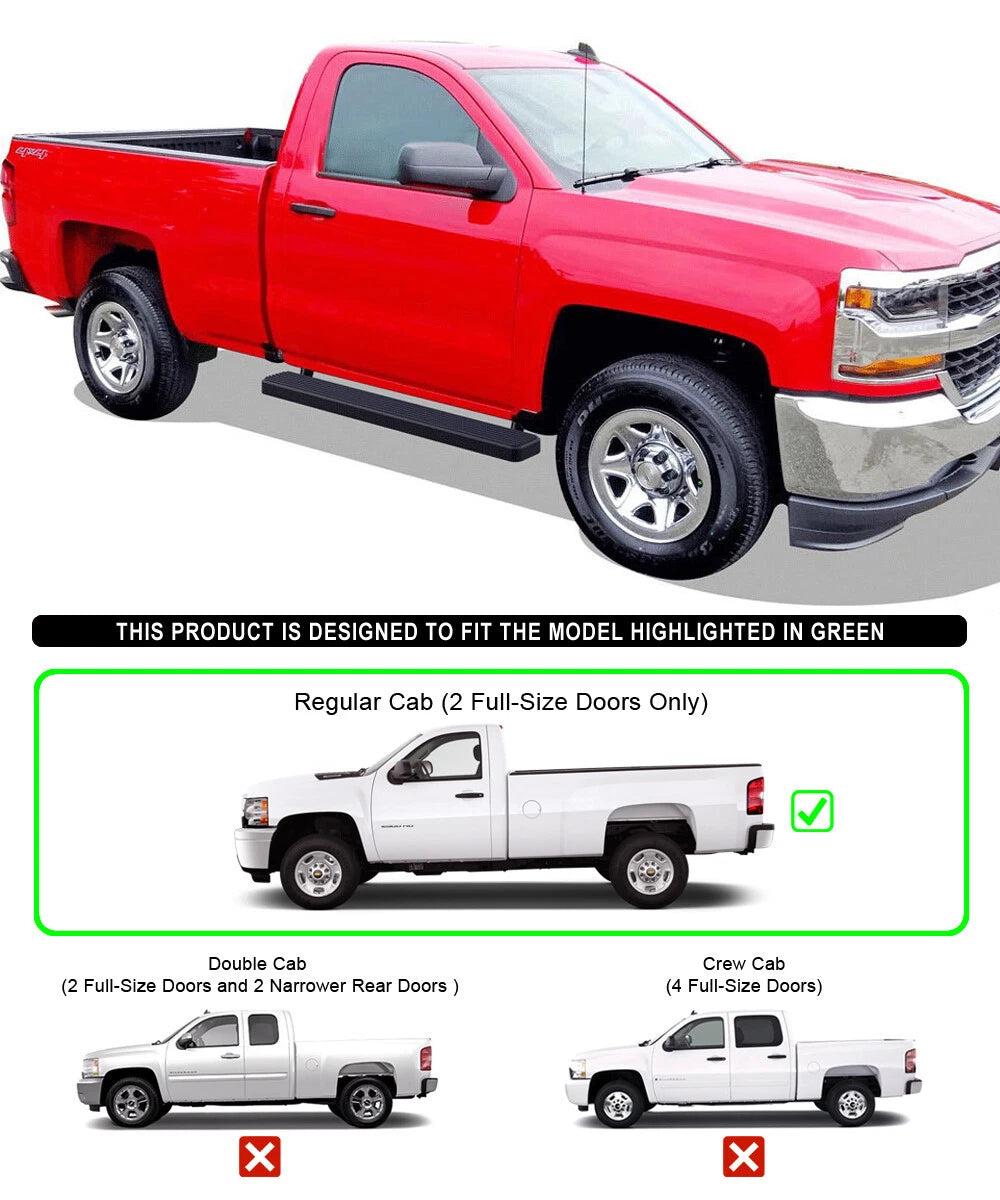 iBoard Stainless Steel Running Boards for Silverado Sierra (1999-2013)