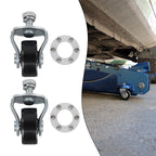 Set of 2 Swivel Castor Wheels for Garage and Workshop Tasks