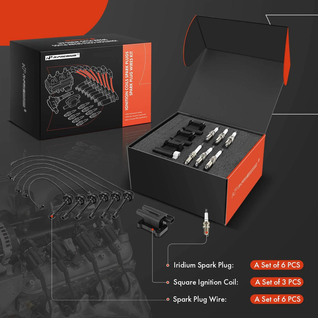 3X Ignition Coil & 6X Iridium Spark Plug Set for Mitsubishi