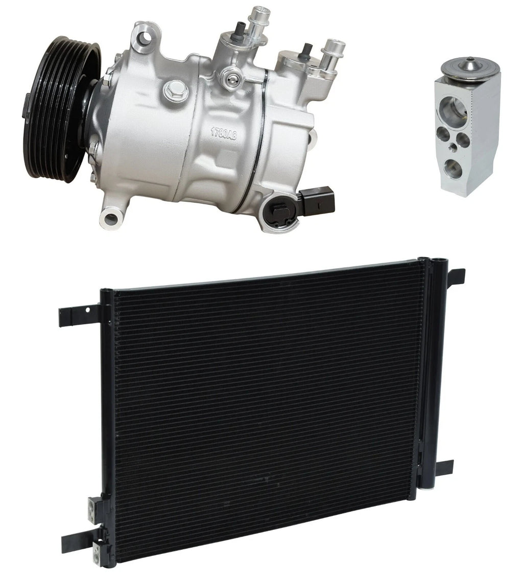 AC Compressor Kit W Condenser for Audi TTS Quattro 2.0L (2017–2017)