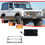 Smoked Lens Switchback LED Turn Signal Lights for Ford Bronco (1969–1977)