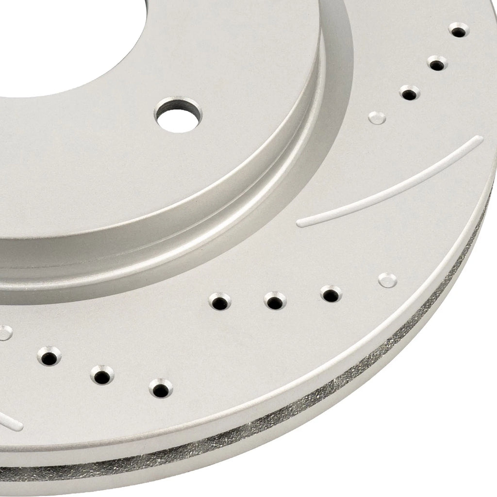 Drilled & Slotted Front Brake Rotors for Nissan Armada 2005–Titan 2005–2007 (2PC)
