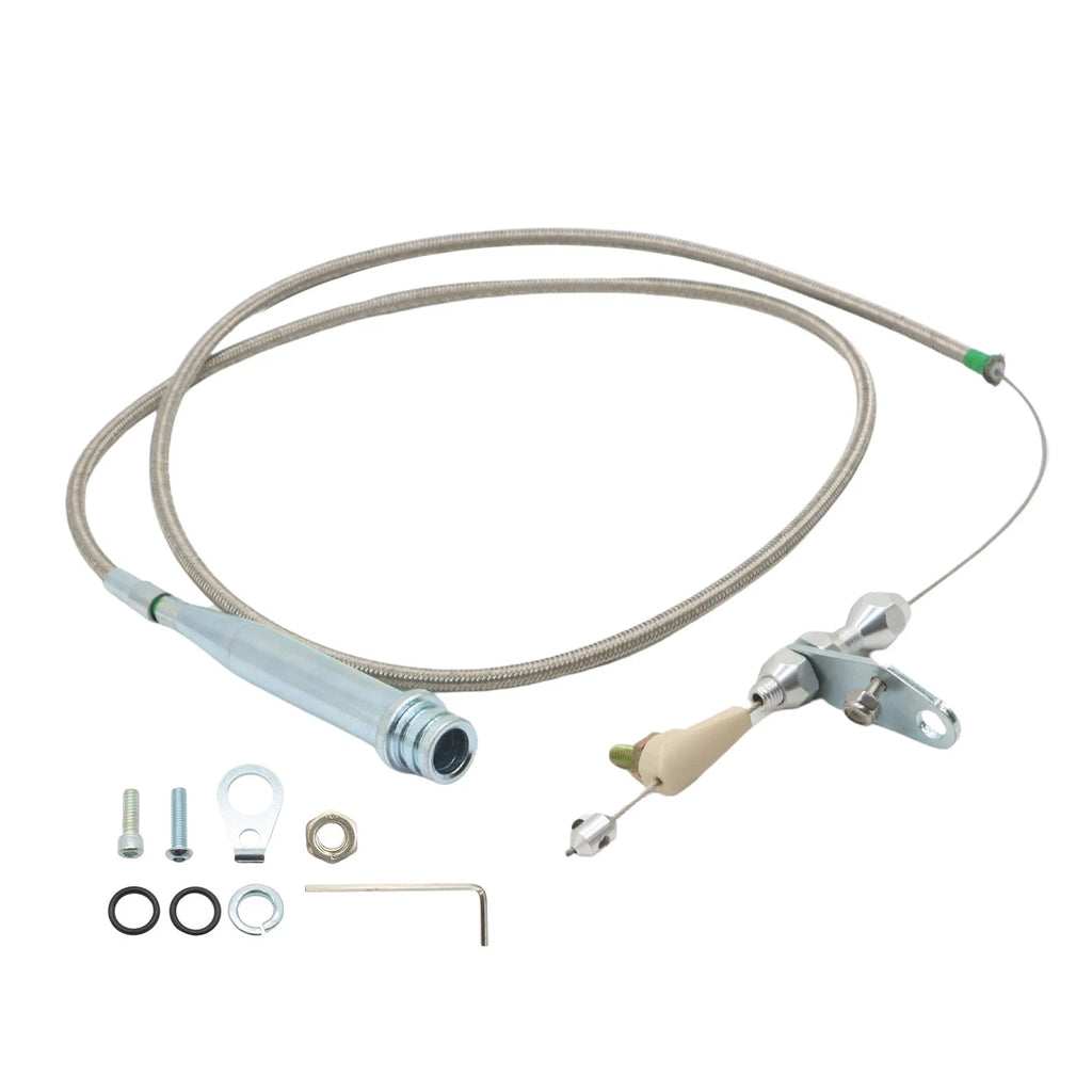 Kick Down Cable for GM TH350 (Braided Stainless Sleeve)