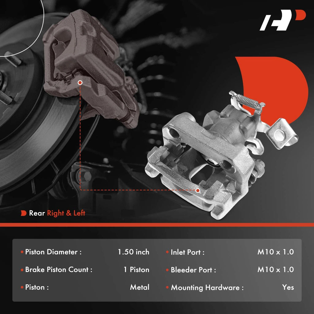 Rear Left Disc Brake Caliper w/ Bracket for Toyota Prius Plug-In (2012-2017)