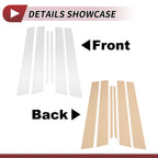Set of 6 Door Pillar Window Trim for Nissan Sentra (2000–2006) Chrome
