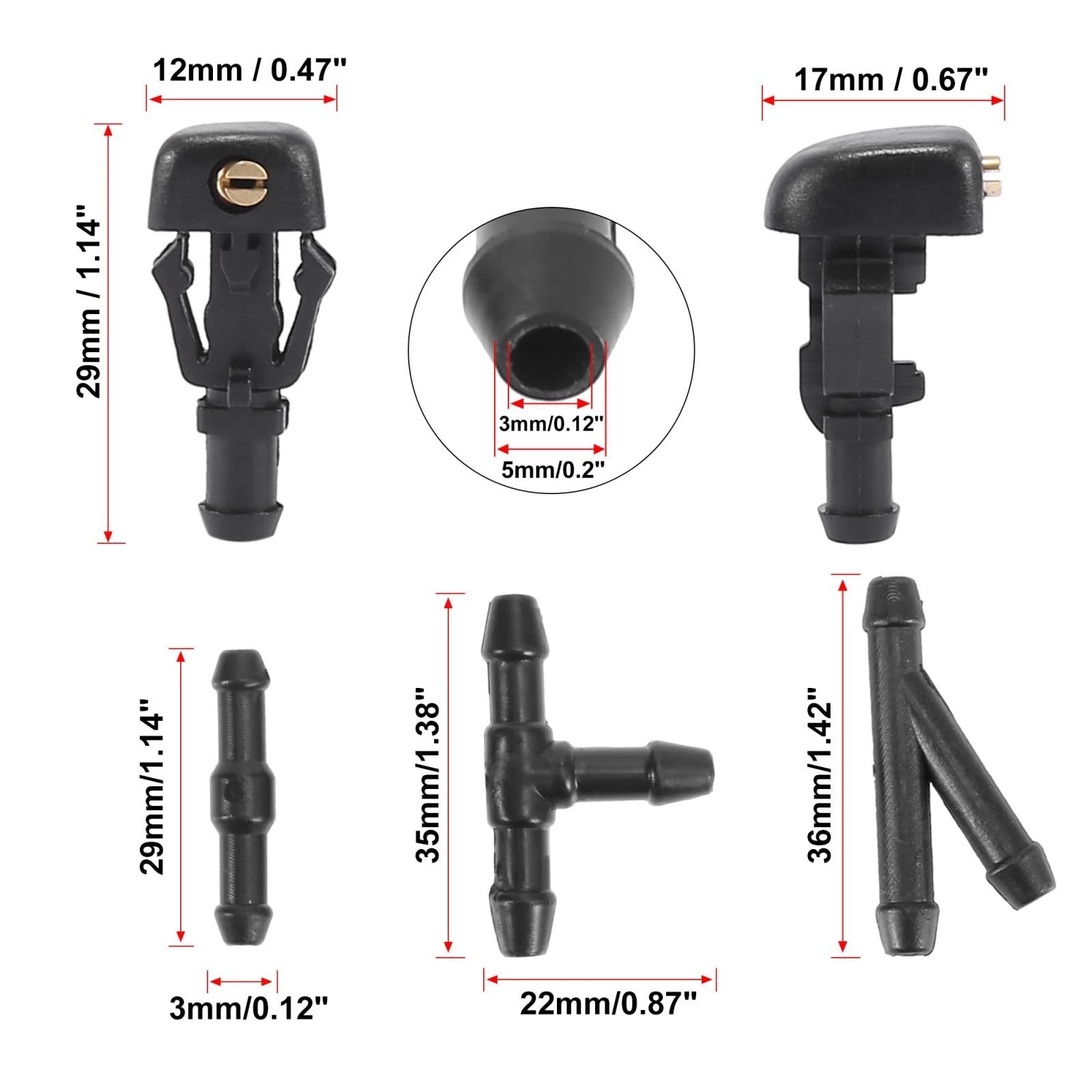 Front Windshield Washer Nozzles Kit 28931-7S000 for Nissan Titan (2004–2015)