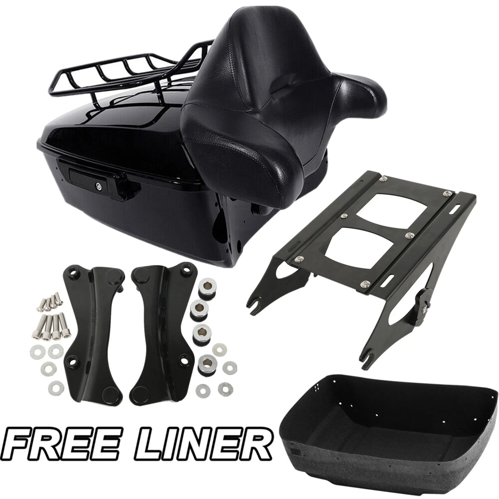 Trunk Backrest Pad Mount Rack for Harley Touring (2014–2023)