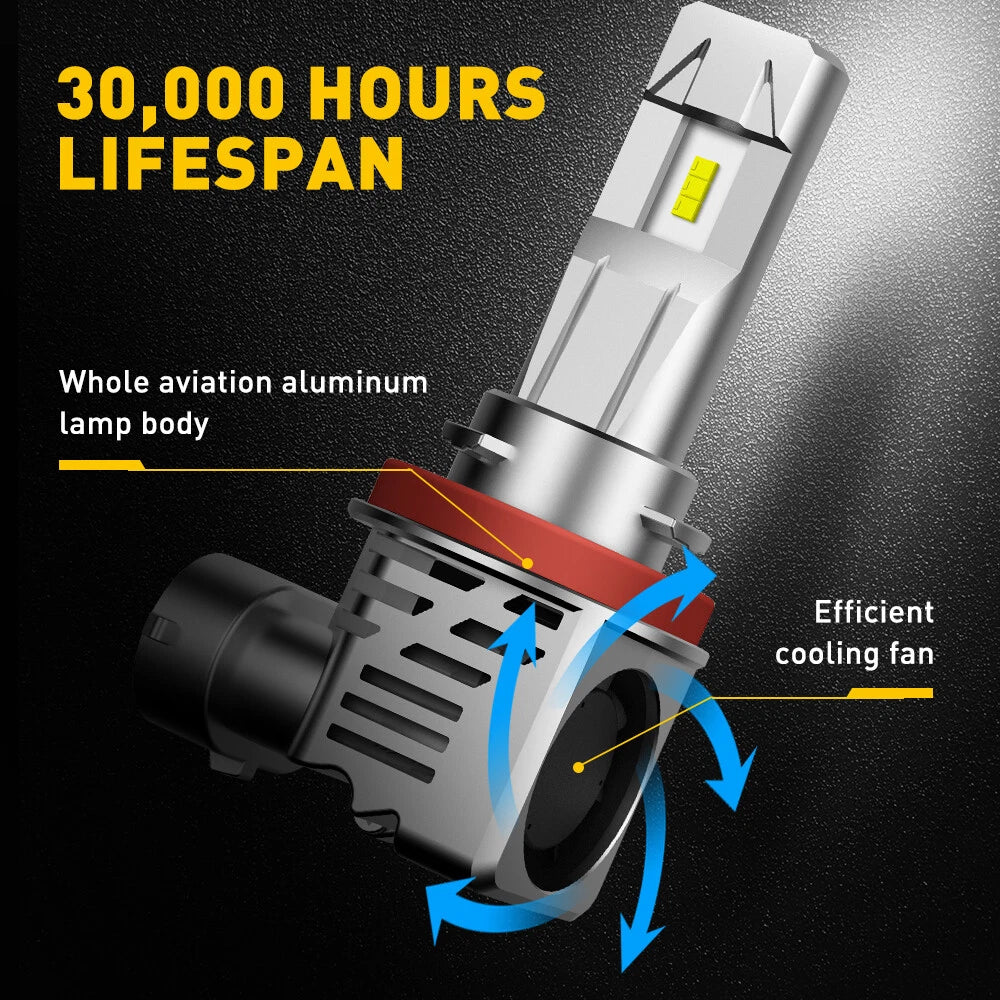 2X LED Headlight H11 Low Beam Bulbs for Make Model