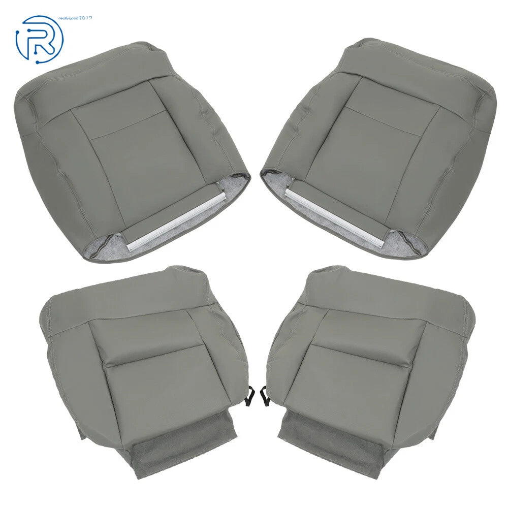 Set of 4 Leather Seat Covers for Ford F150 (2004–2008) - Gray