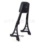 Black Skull Backrest Sissy Bar with Leather Pad for Harley Sportster (1200-883)