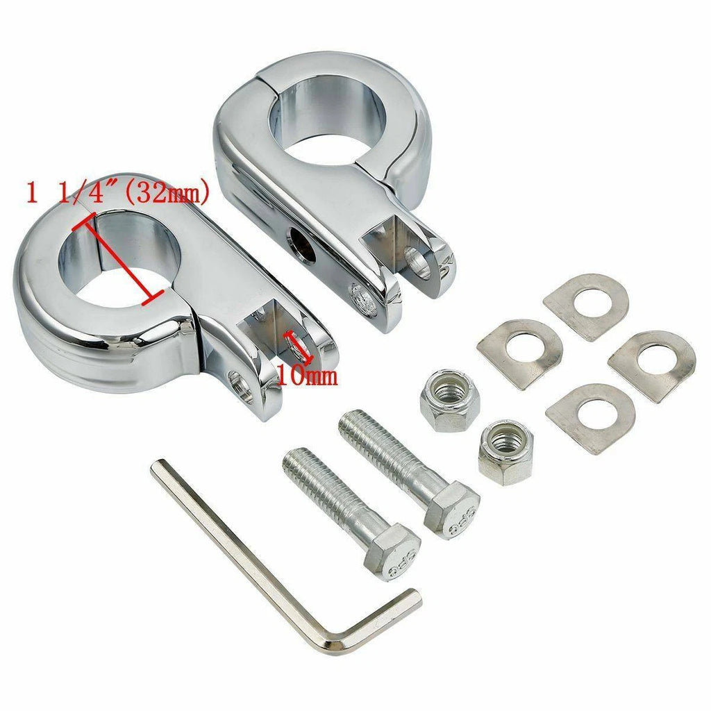 1 1/4" Highway Bar Footpegs for Harley Touring Softail