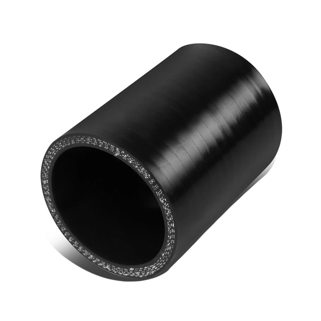 2.25" ID 3" L Straight Transition 4-Ply Black Silicone Intercooler Pipe Hose