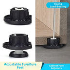 Heavy Duty Adjustable Cabinet Feet for Furniture (175KG Load)
