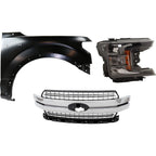 Fender Kit for Ford F-150 (2018–2020) Front RH Black Grille Headlamp