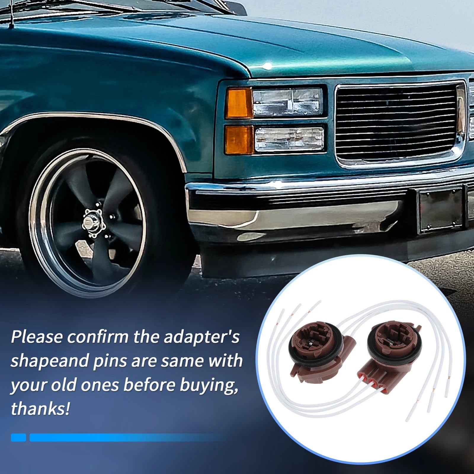 Front Turn Signal Light Socket Wiring for GMC Sierra 1500 2500 3500 (2007–2013)