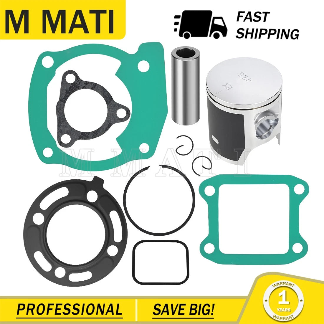 Top End Rebuild Piston Gasket Ring Kit STD 47.5mm for Honda CR85R CR85RB (2003–2007)