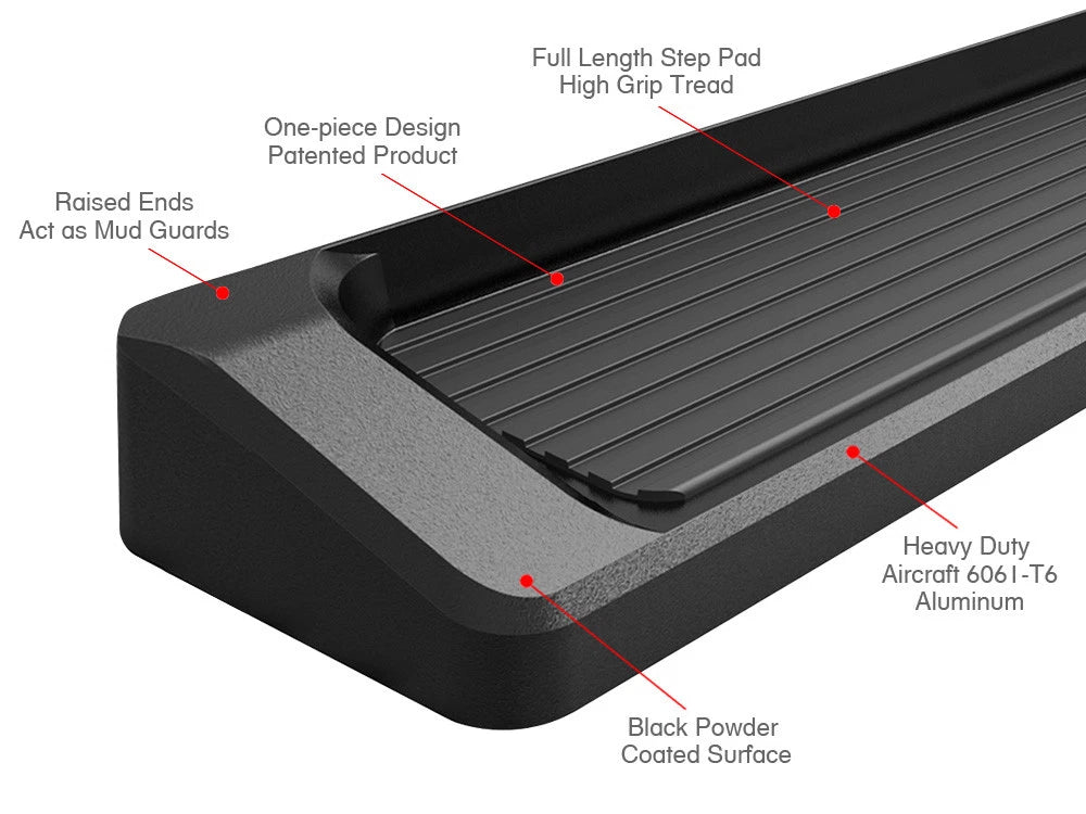 iBoard Running Boards for Toyota 4Runner (2003-2009) 6in Matte Black