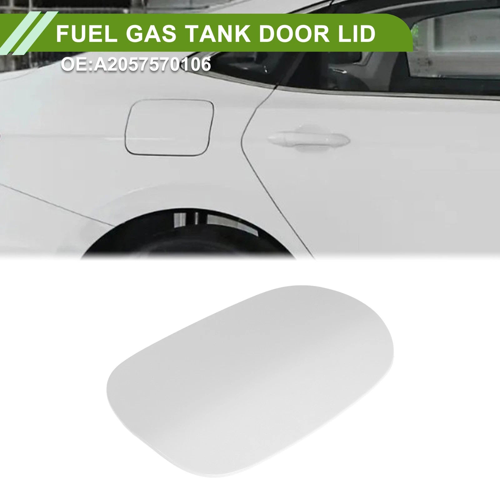 Fuel Tank Door Cap for Mercedes-Benz C350e (2016–2018) Fuel Filler Flap Cover White