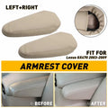 2X Leather Seat Armrest Covers for Lexus GX 470 (2003–2009) Ivory Beige