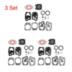 Set of 3 Carburetor Repair Kits for Walbro K20-WYL (Honda GX22 GX31)