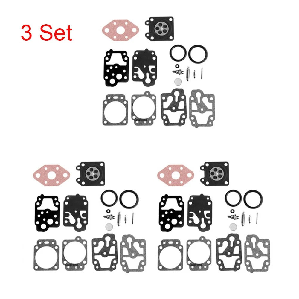 Set of 3 Carburetor Repair Kits for Walbro K20-WYL (Honda GX22 GX31)