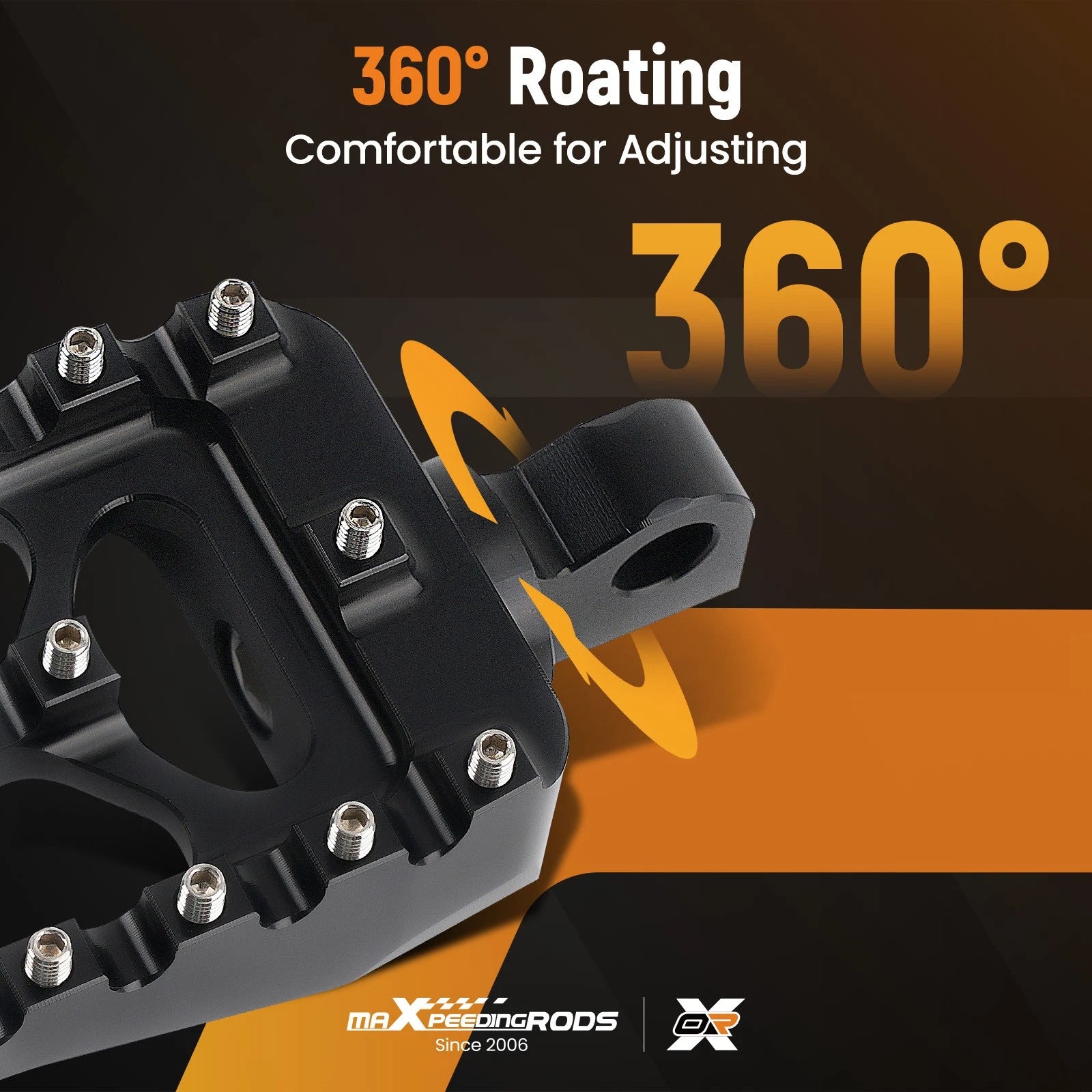 Wide MX Style Foot Pegs for Harley Fatboy Road Glide Softail