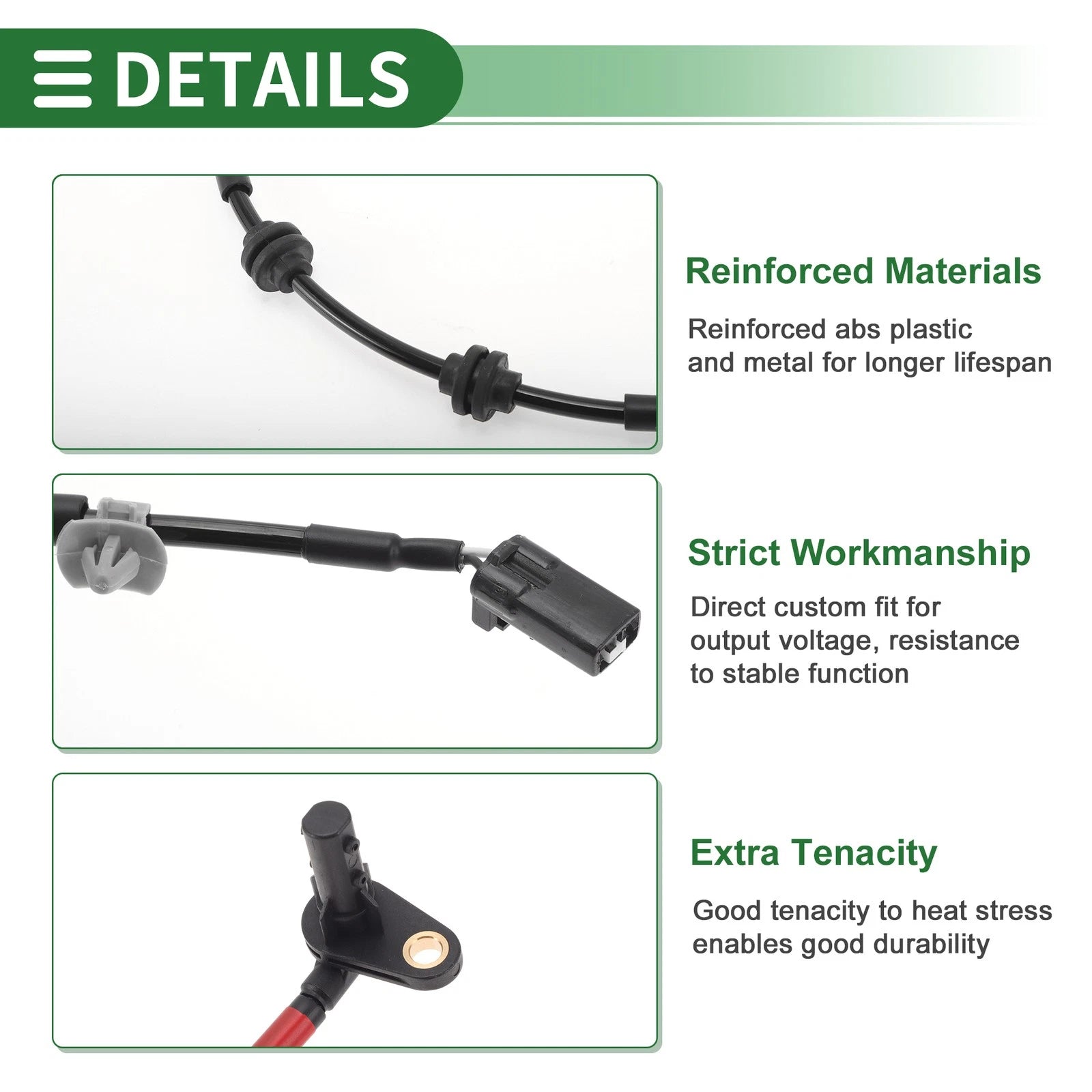 ABS Wheel Speed Sensor No. 599303T000 for Kia K900 (2015–2017) Rear Right