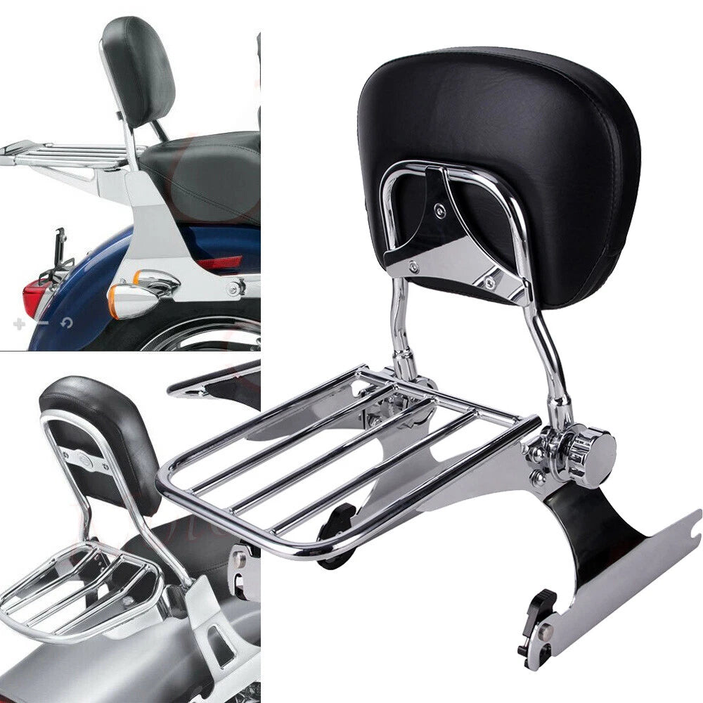 Sissy Bar Backrest + Luggage Rack for Harley Dyna Low Rider FXDL FXDX (2002–2005)