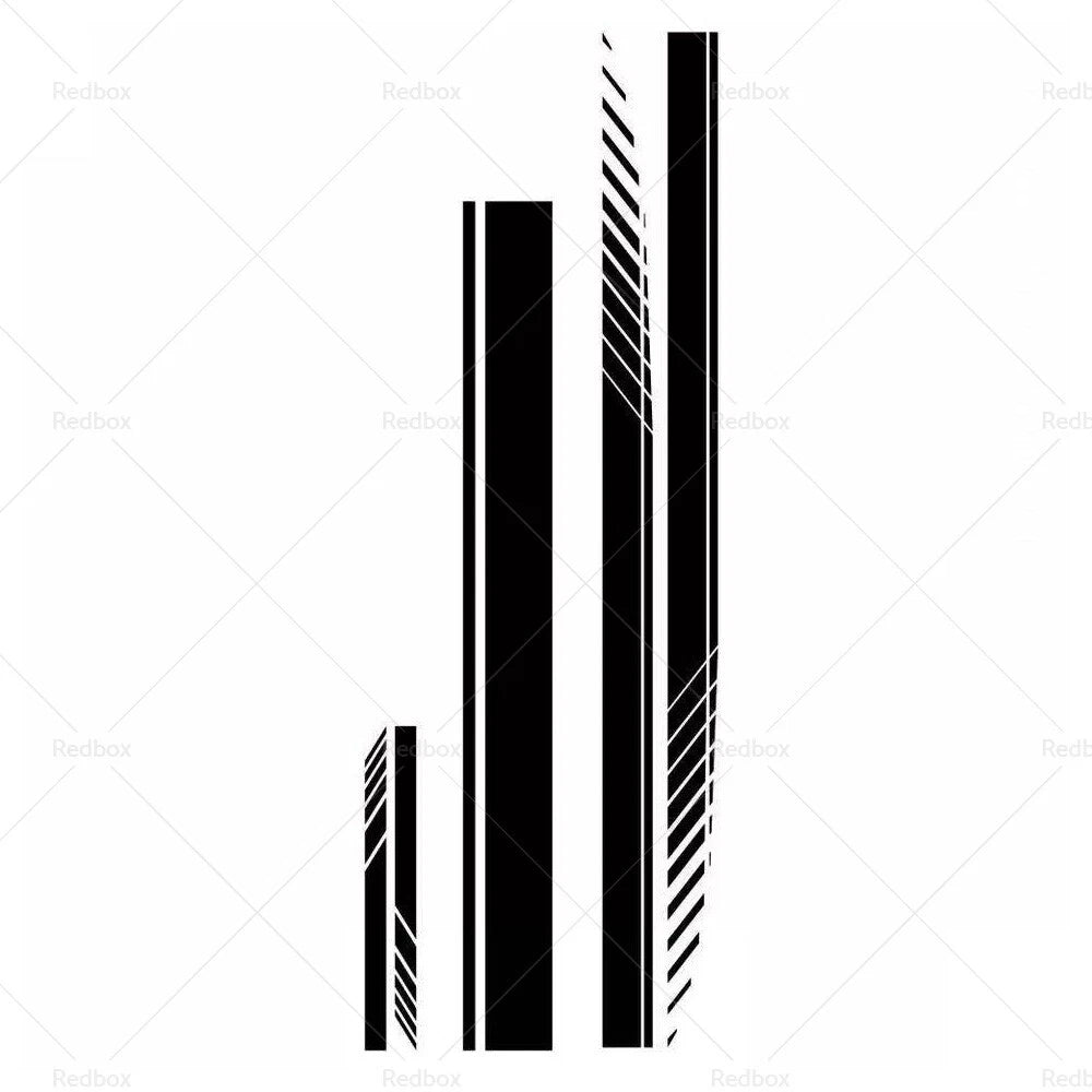 5x Long Stripe Graphics Car Side Body Sticker Vinyl Decal Universal