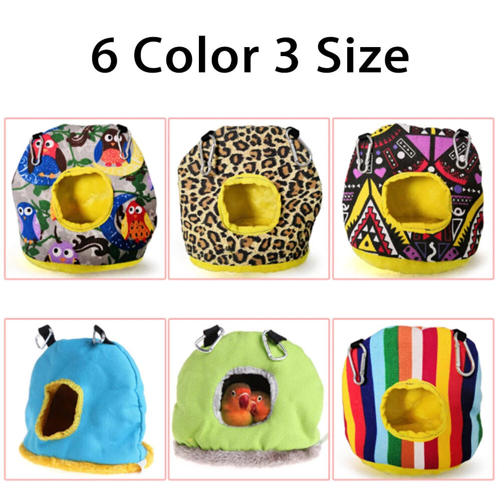 3 Size Plush Hammock for Parrot Cage (Pet Cave)