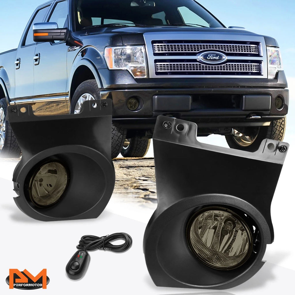Smoked Lens Fog Lights + Switch Pair for Ford F-150 (2009–2014)
