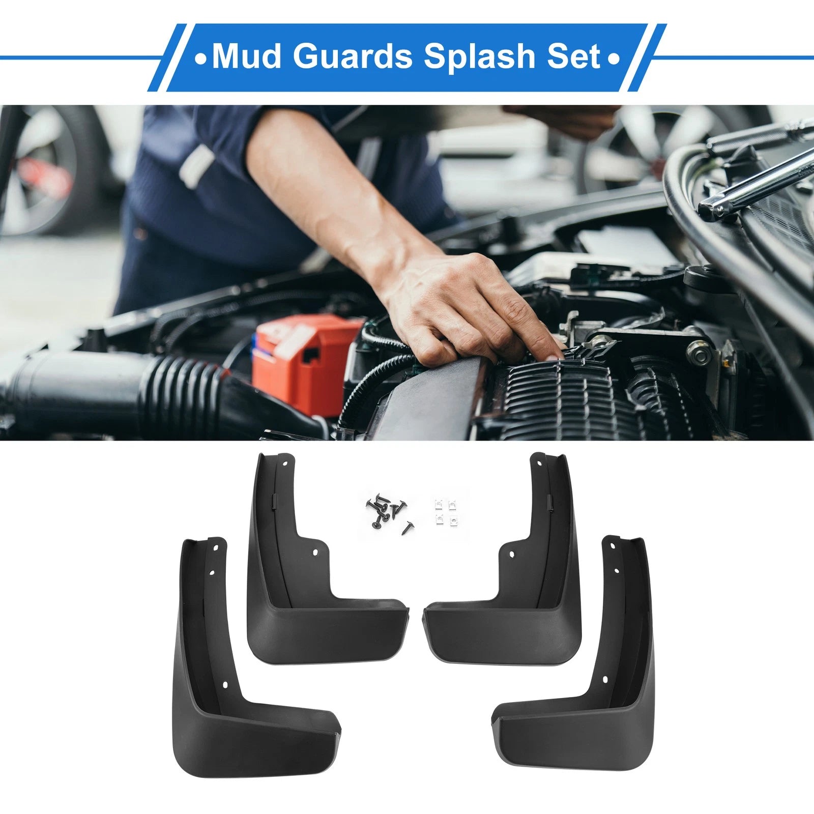 Set of 2 Front & Rear Mud Flap Splash Guards for Buick Envision (2016–2019)