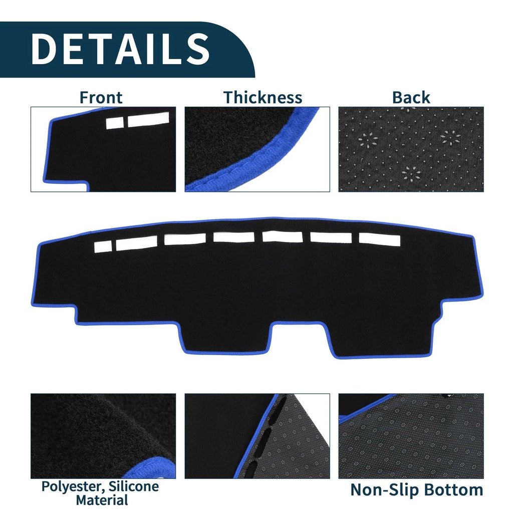 Dashboard Cover Mat for Honda N-VAN JJ1 JJ2 (2018–Present) Black Blue