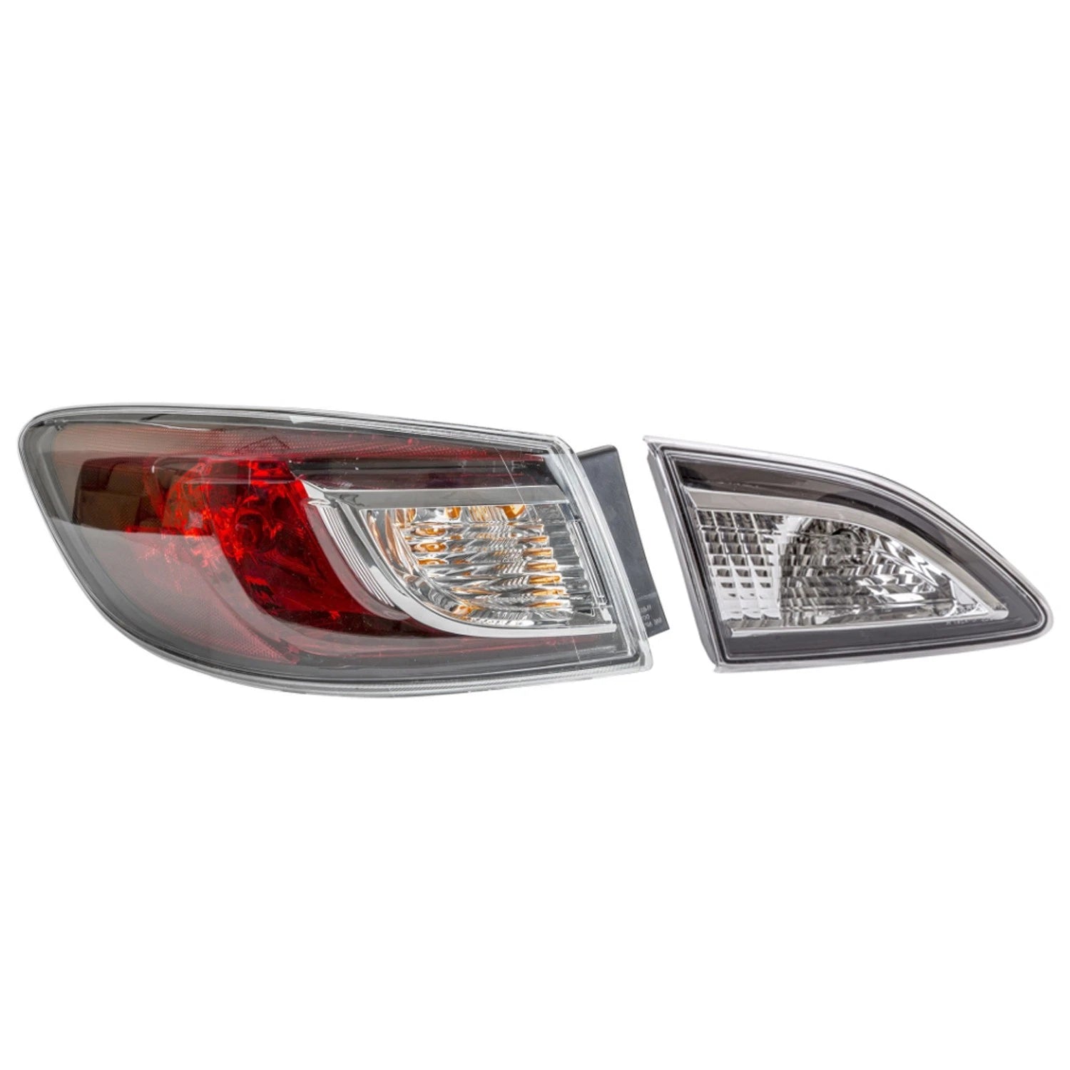 Set of 2 TYC Inner Outer Tail Light Lamp Assembly for Mazda 3 Sedan (2010–2013)
