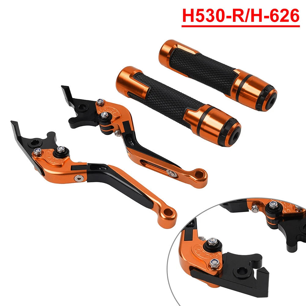 Set of 2 Orange Extendable Brake Clutch Levers for Suzuki GSXR150 (2017–2023)