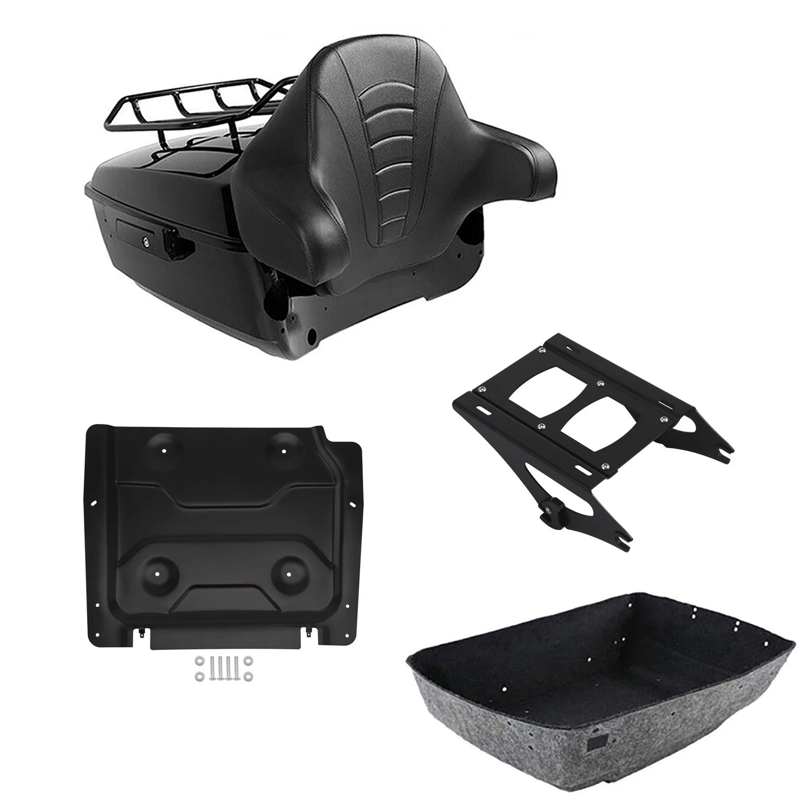 Trunk Luggage Backrest Mounting Rack Plate for Harley Road Glide (2014–2026)