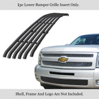 Lower Stainless Black Tubular Grille for Chevy Silverado 2500/3500 HD (2007–2010)