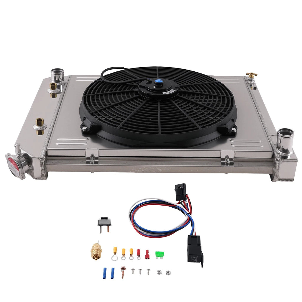 3 Row Aluminum Cooling Radiator Fan for Pontiac Parisienne 4.3L V6 (1985–1986) 571