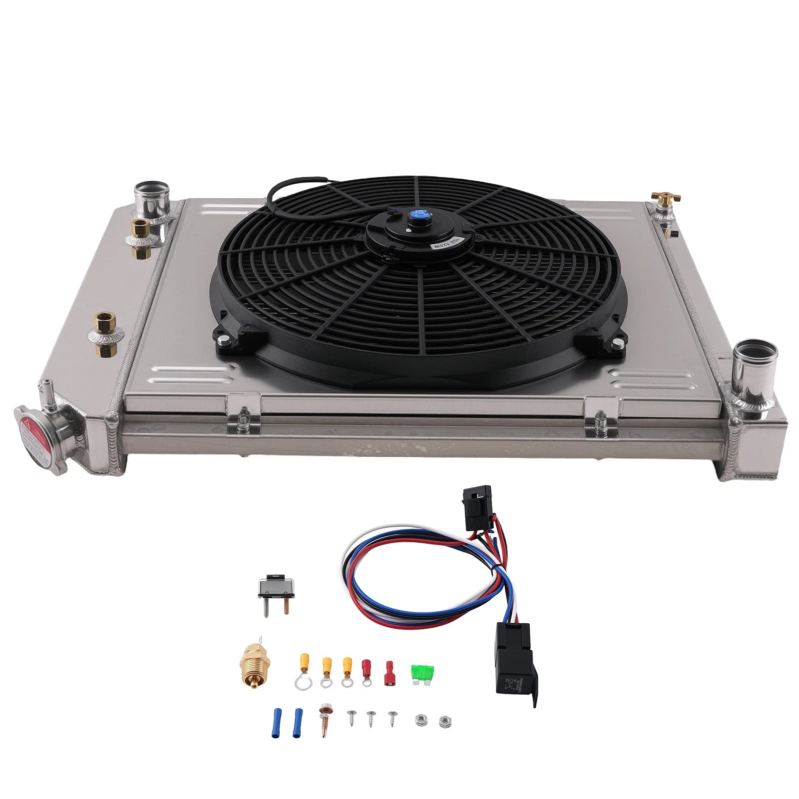 3 Row Aluminum Cooling Radiator Fan for Pontiac Parisienne 4.3L V6 (1985–1986) 571