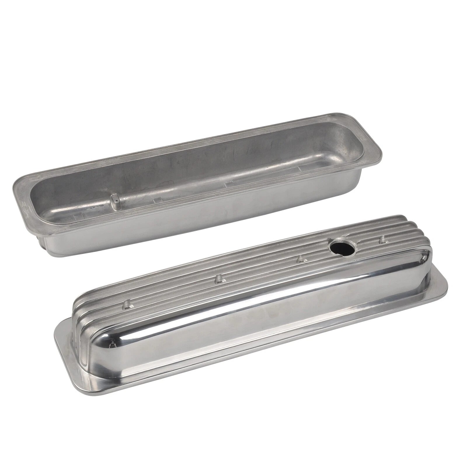 Polished Short Valve Covers for Chevy 350 5.0L 5.7L (1987–1997)