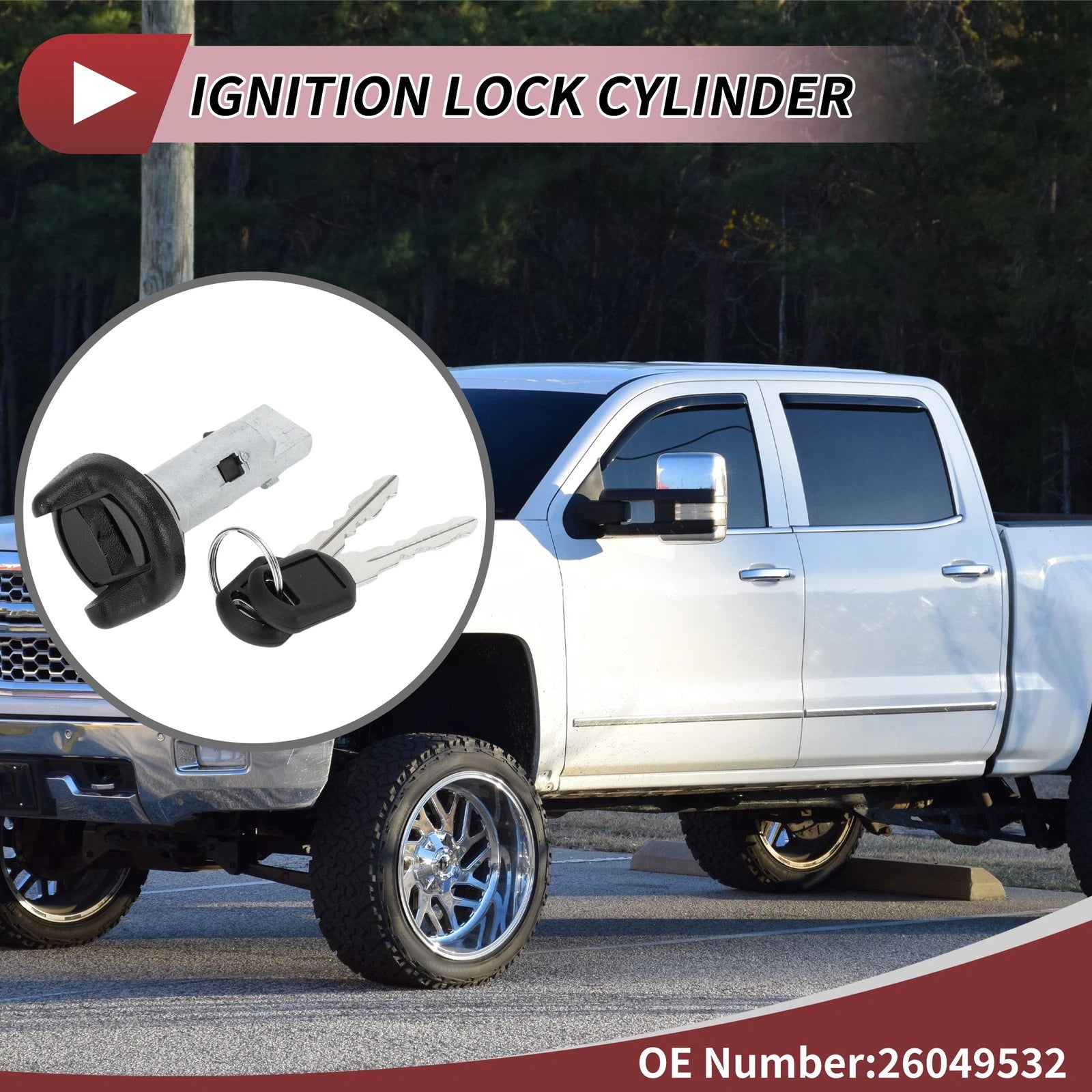 Ignition Lock Cylinder for Chevrolet Suburban C1500 C2500 GMC (No. 26049532)