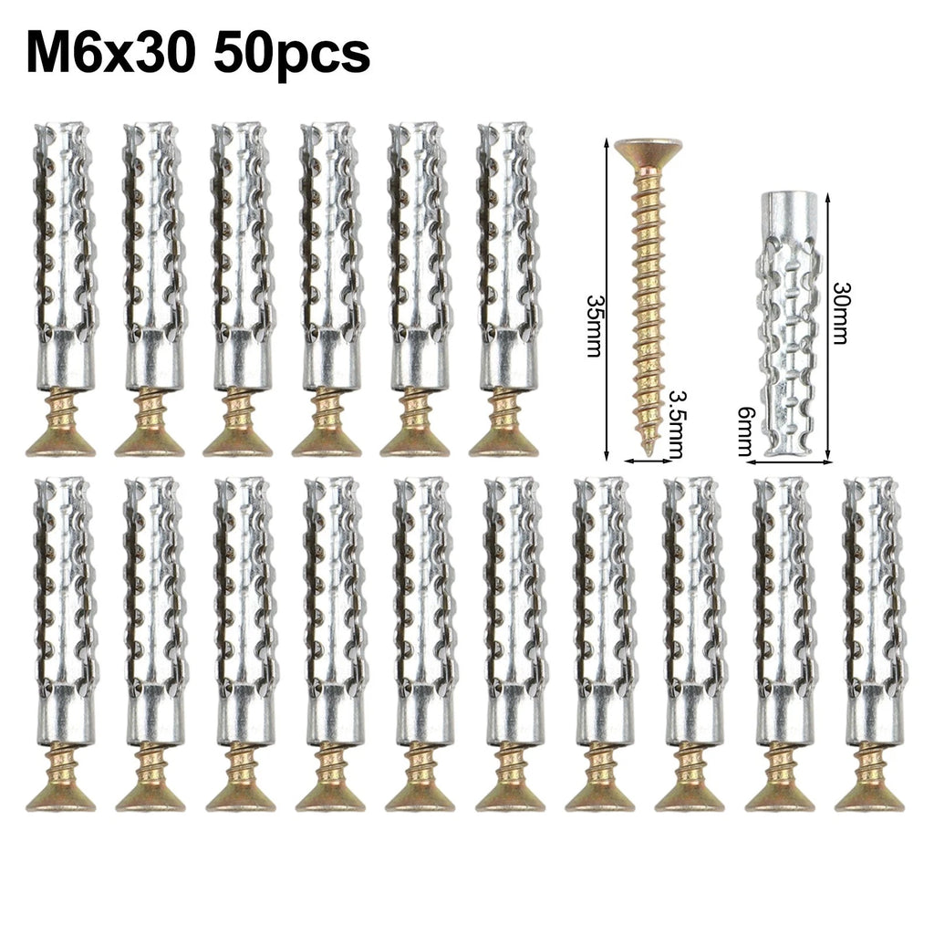 2X Metal Screws with Expansion Tube for Contractors and DIY Enthusiasts